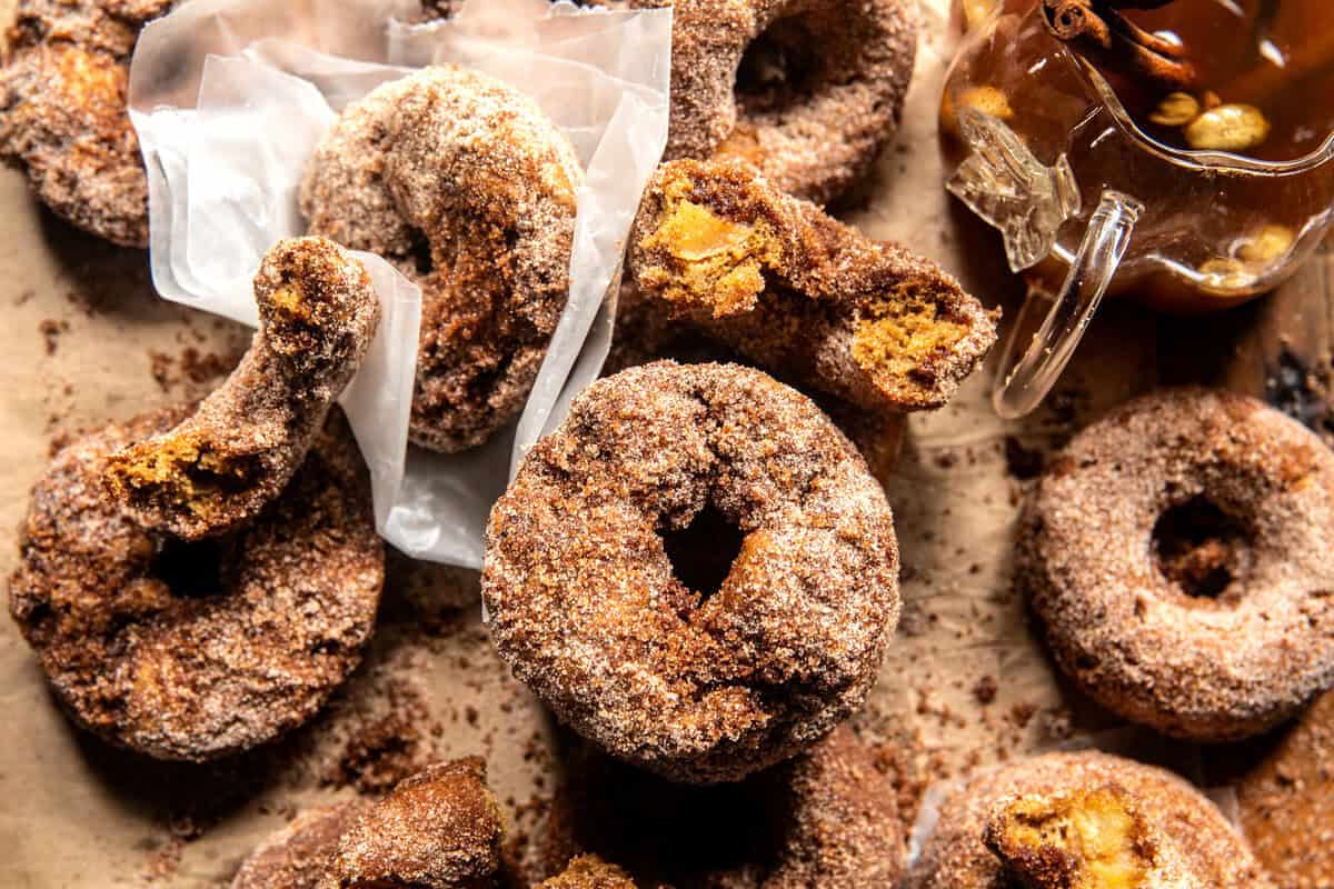 Baked Cinnamon Crunch Apple Cider Doughnuts | halfbakedharvest.com