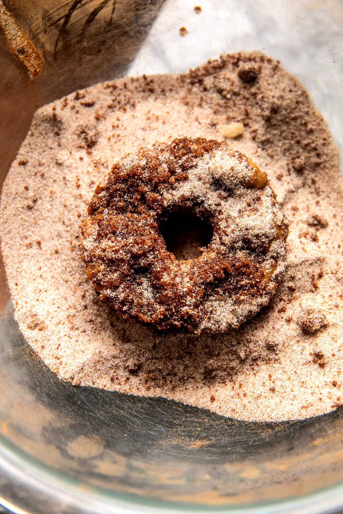 Baked Cinnamon Crunch Apple Cider Doughnuts | halfbakedharvest.com