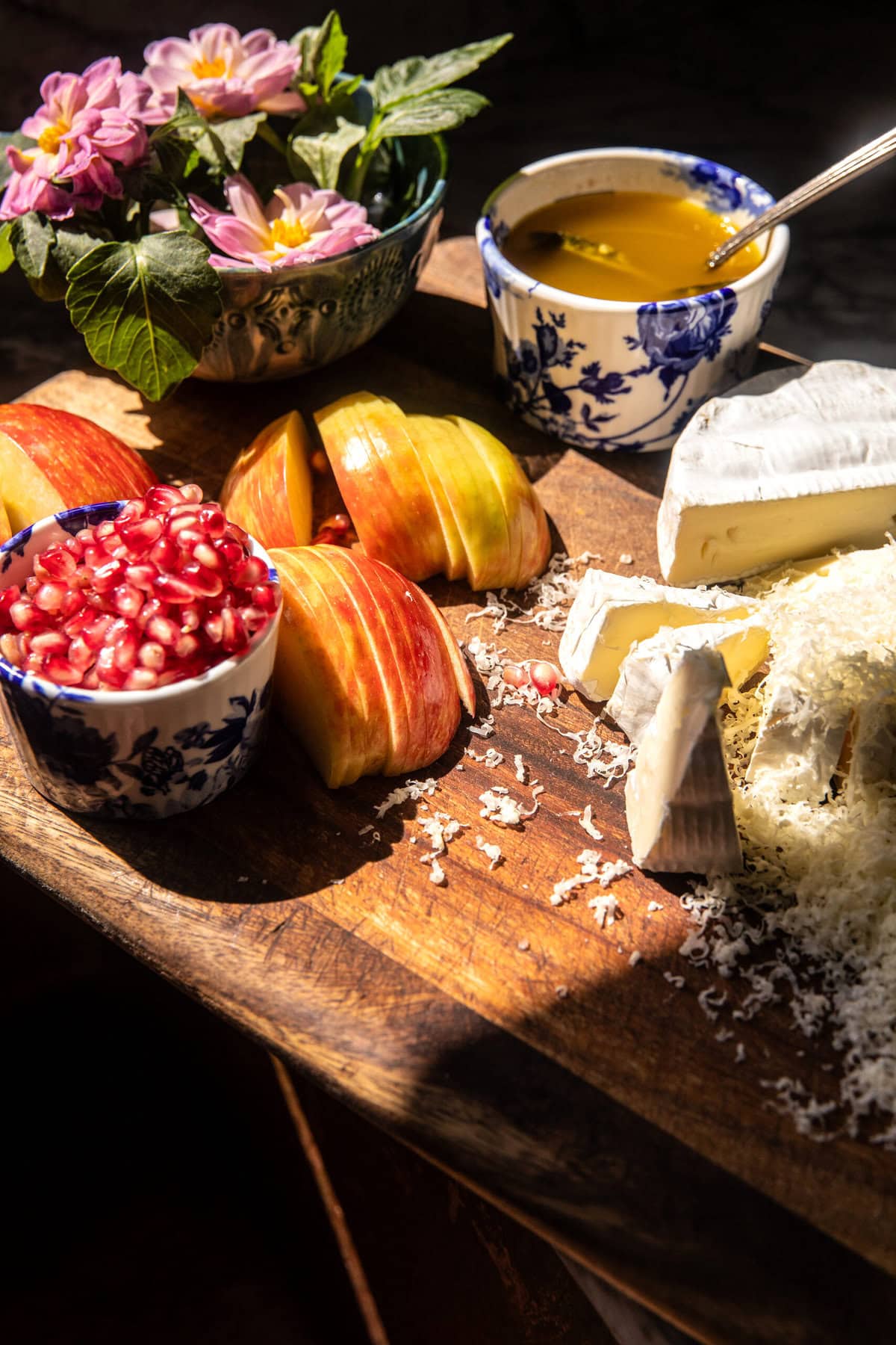 Harvest Brie and Cheddar Apple Kale Salad | halfbakedharvest.com