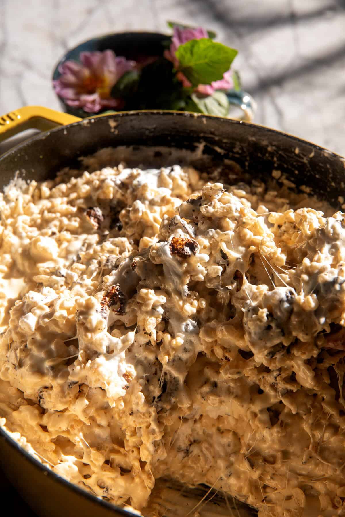 Toasted Marshmallow Caramel Rice Krispie Treats | halfbakedharvest.com