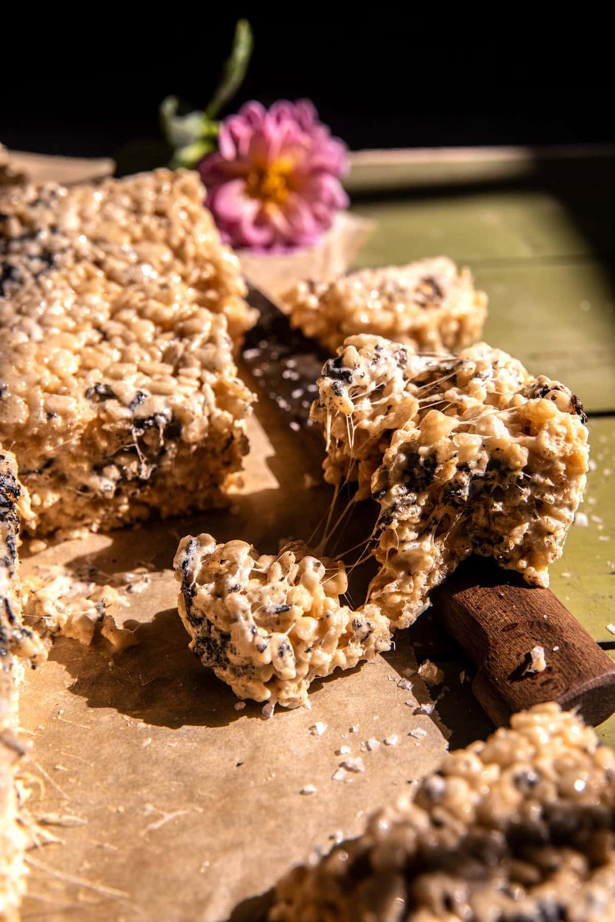Toasted Marshmallow Caramel Rice Krispie Treats | halfbakedharvest.com