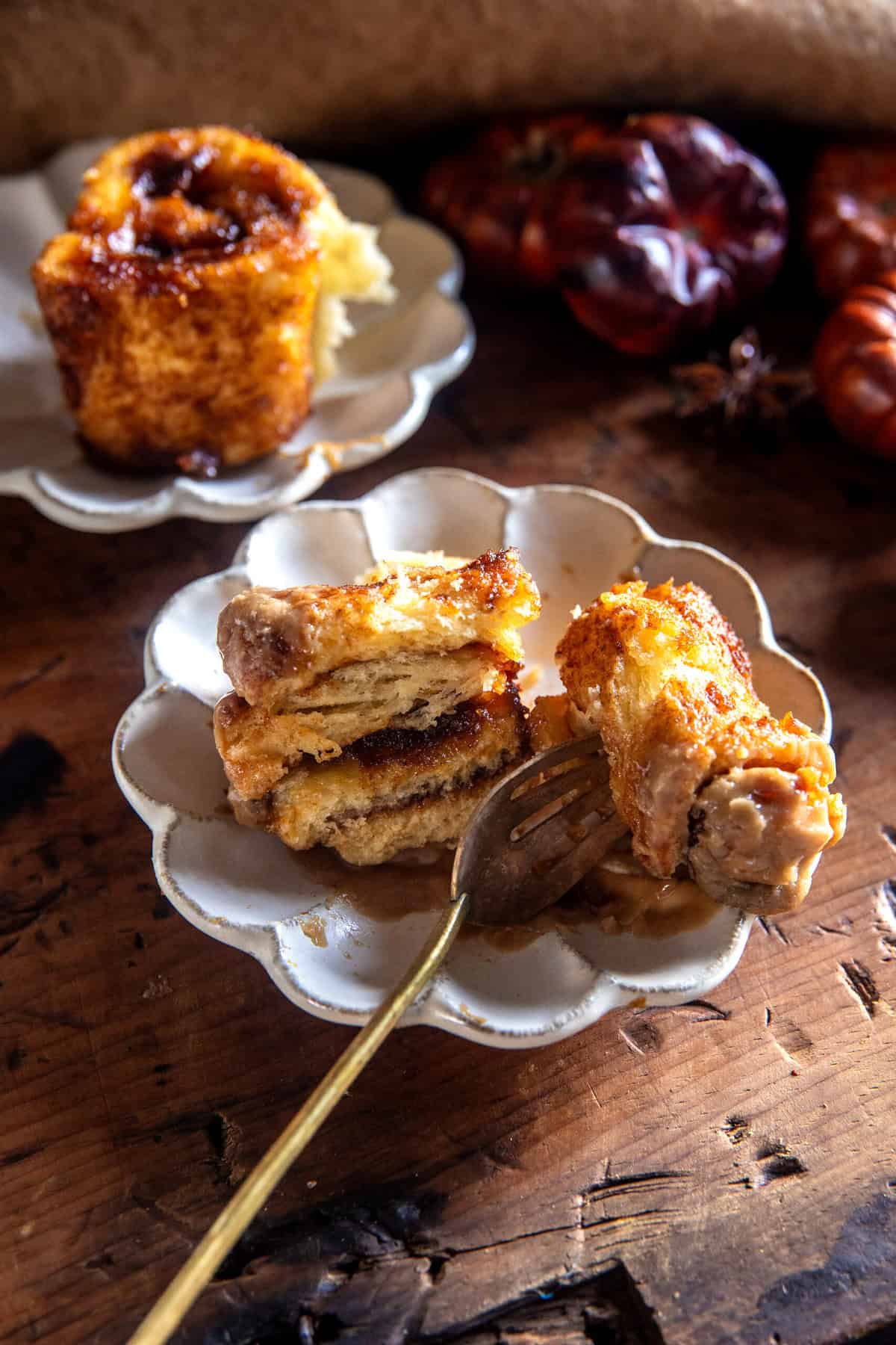 Pumpkin Butter Cinnamon Rolls with Coffee Icing | halfbakedharvest.com