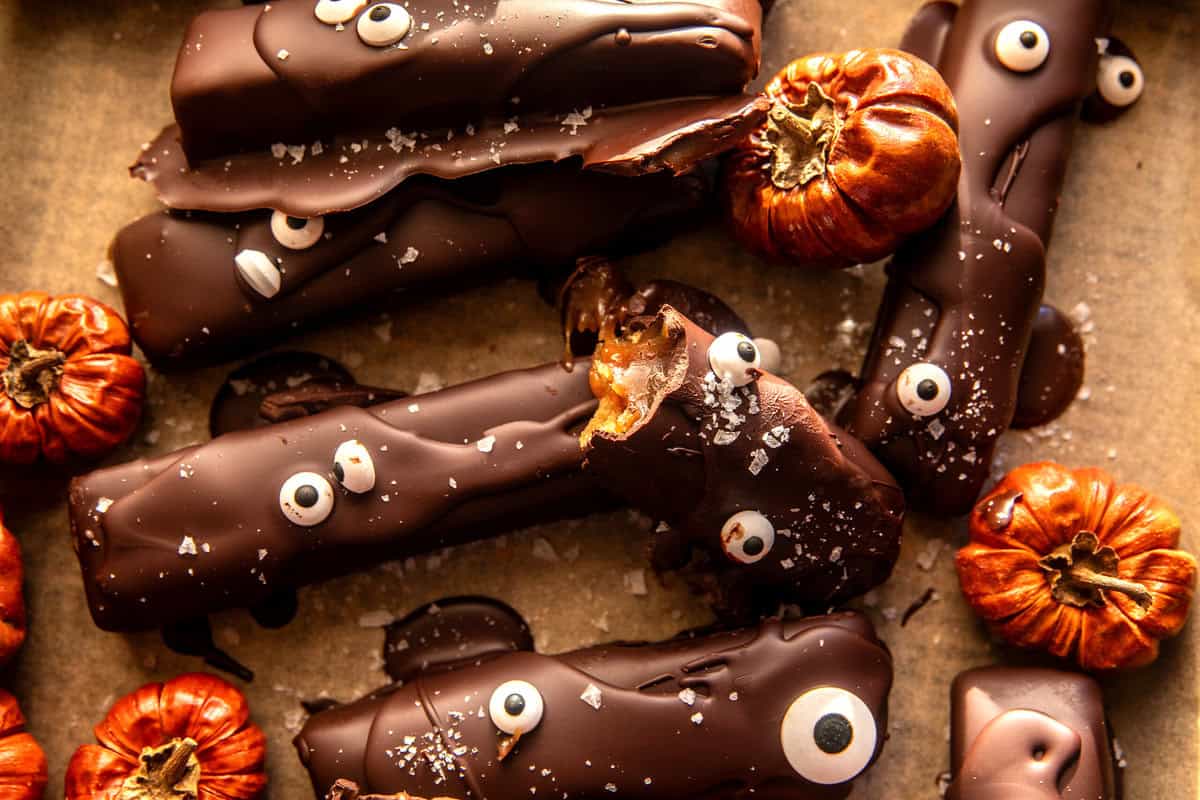 Spooky Homemade Twix Bars | halfbakedharvest.com