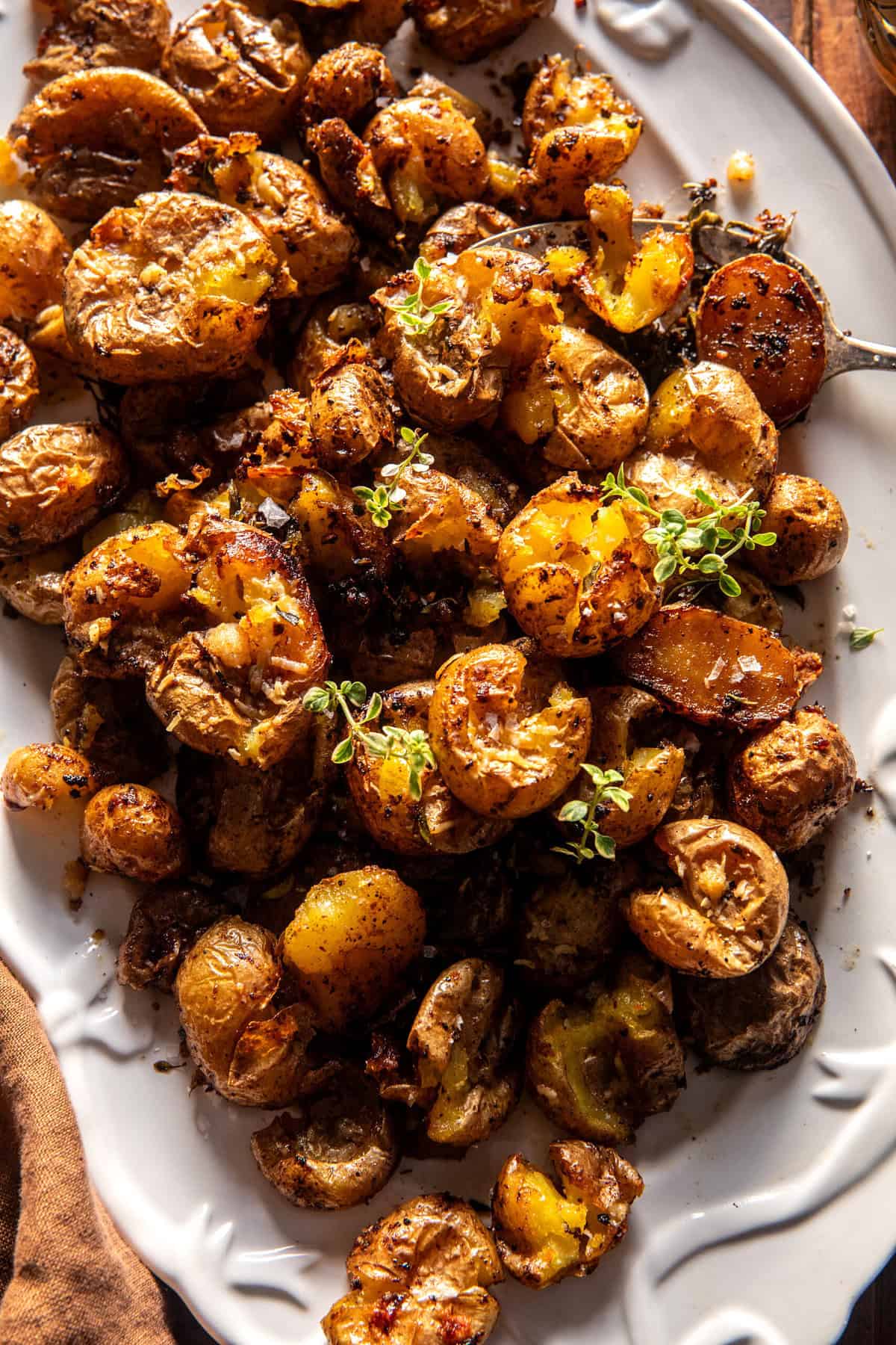 Beef Tenderloin Roast with Smashed Potatoes | halfbakedharvest.com