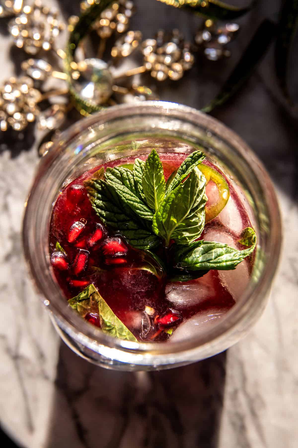 Spicy Ginger Pomegranate Moscow Mule | halfbakedharvest.com