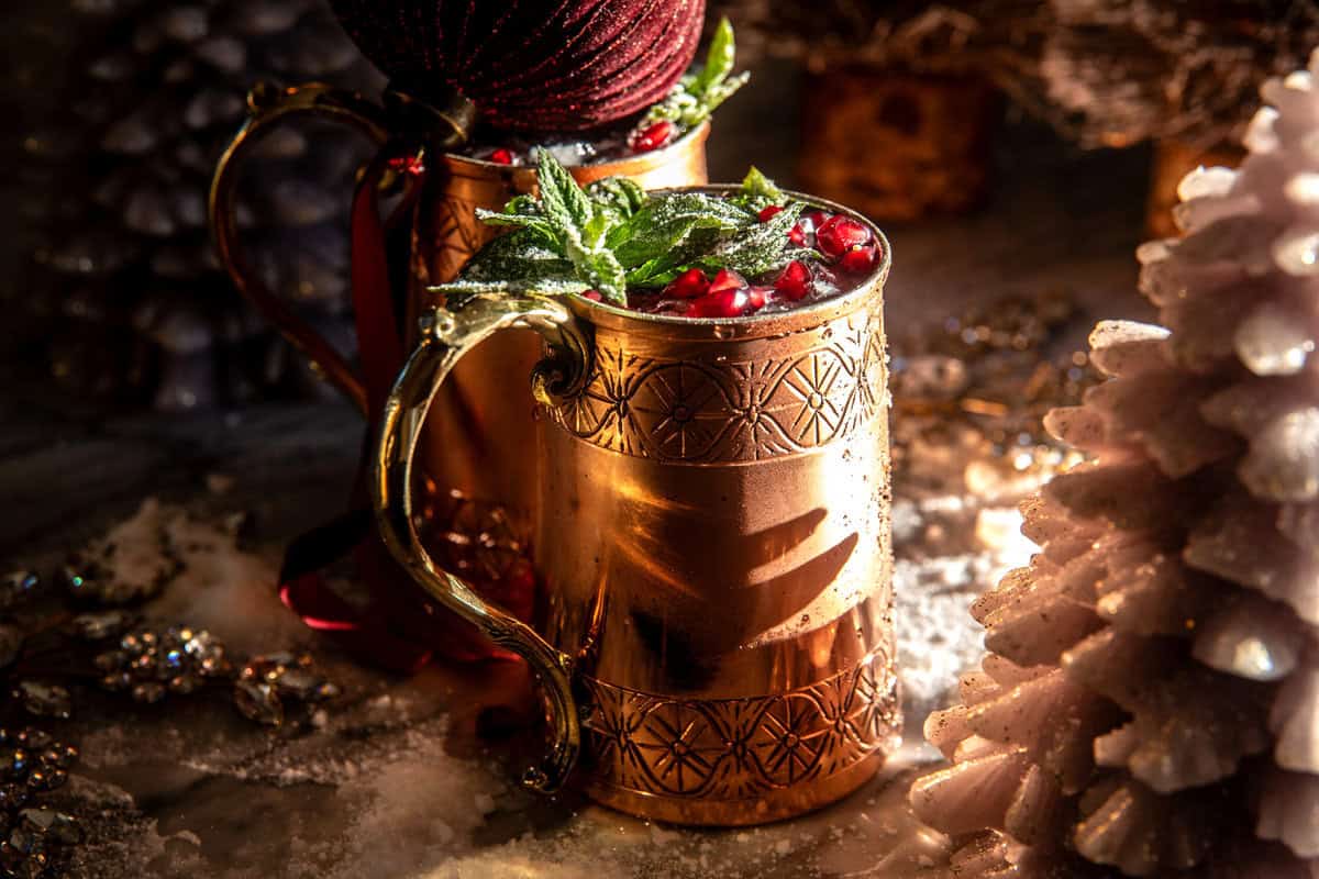 Spicy Ginger Pomegranate Moscow Mule | halfbakedharvest.com
