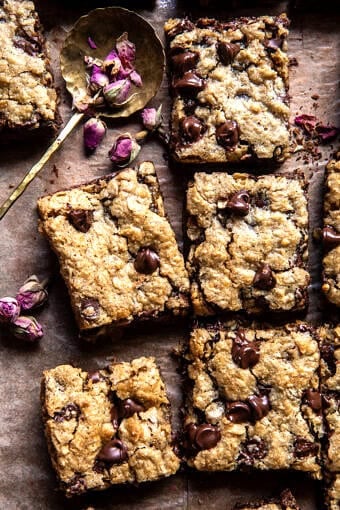 Brown Butter Oatmeal Chocolate Chip Cookie Bars | halfbakedharvest.com