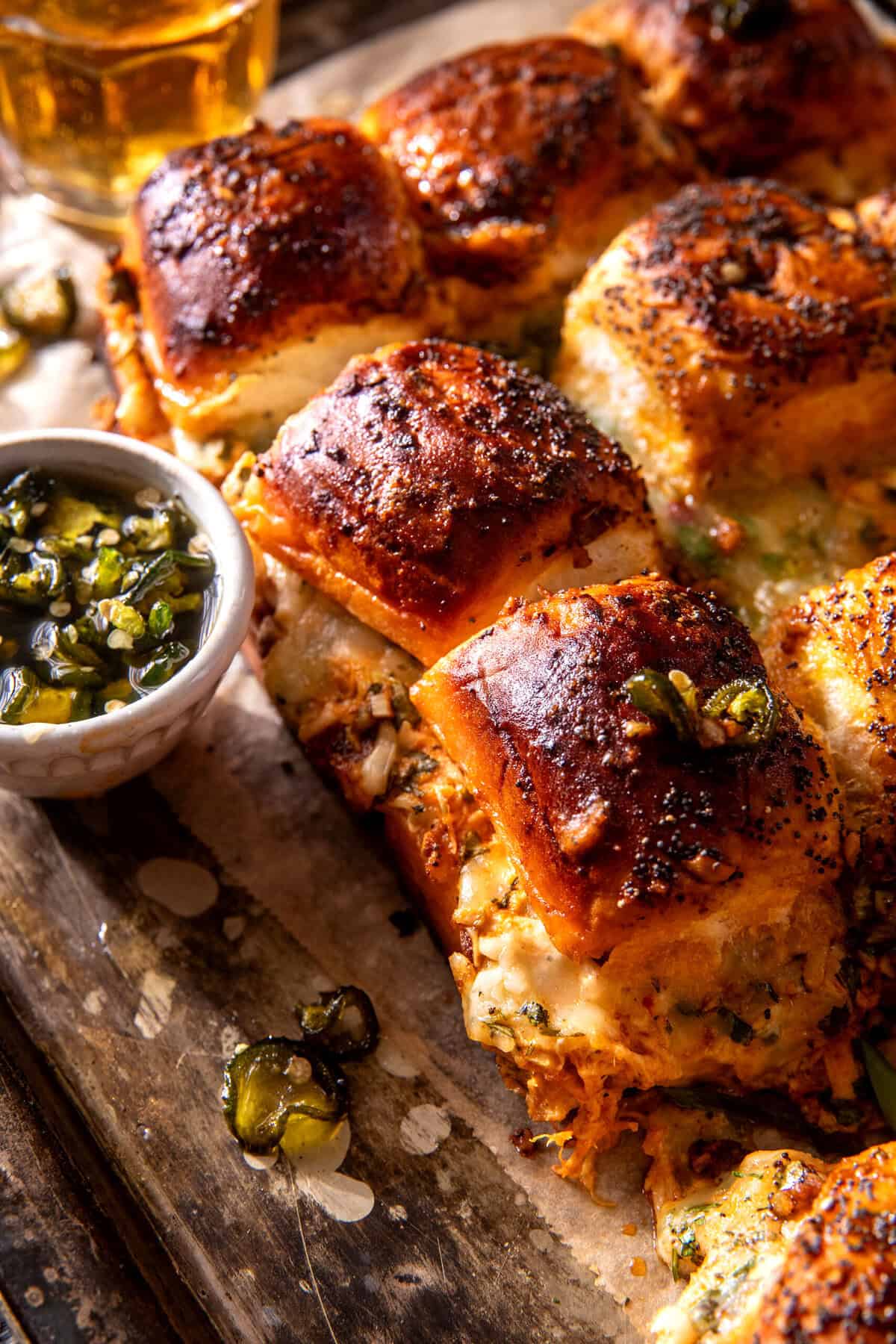 Buffalo Chicken Dip Sliders | halfbakedharvest.com