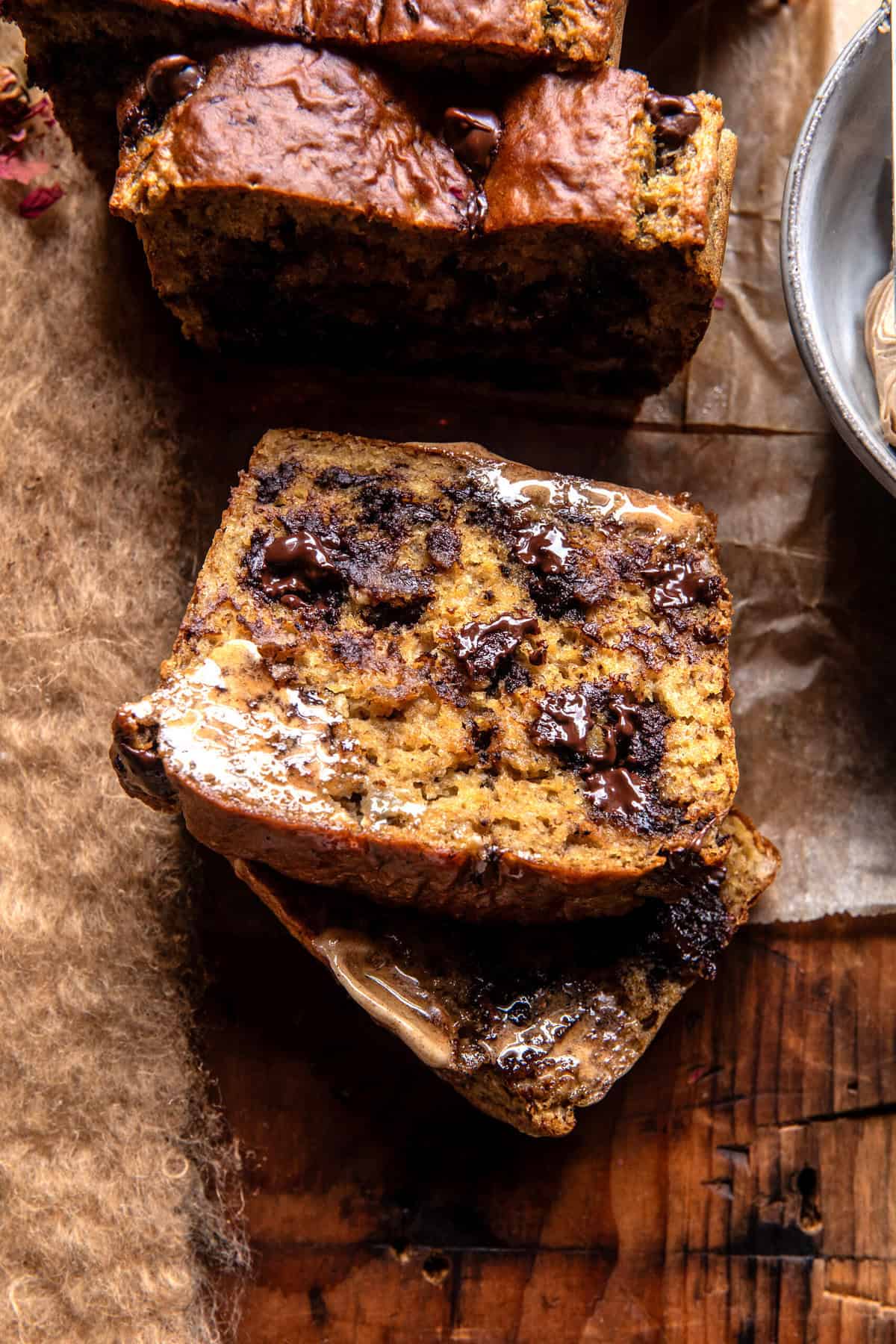 Chocolate Chunk Greek Yogurt Banana Bread | halfbakedharvest.com
