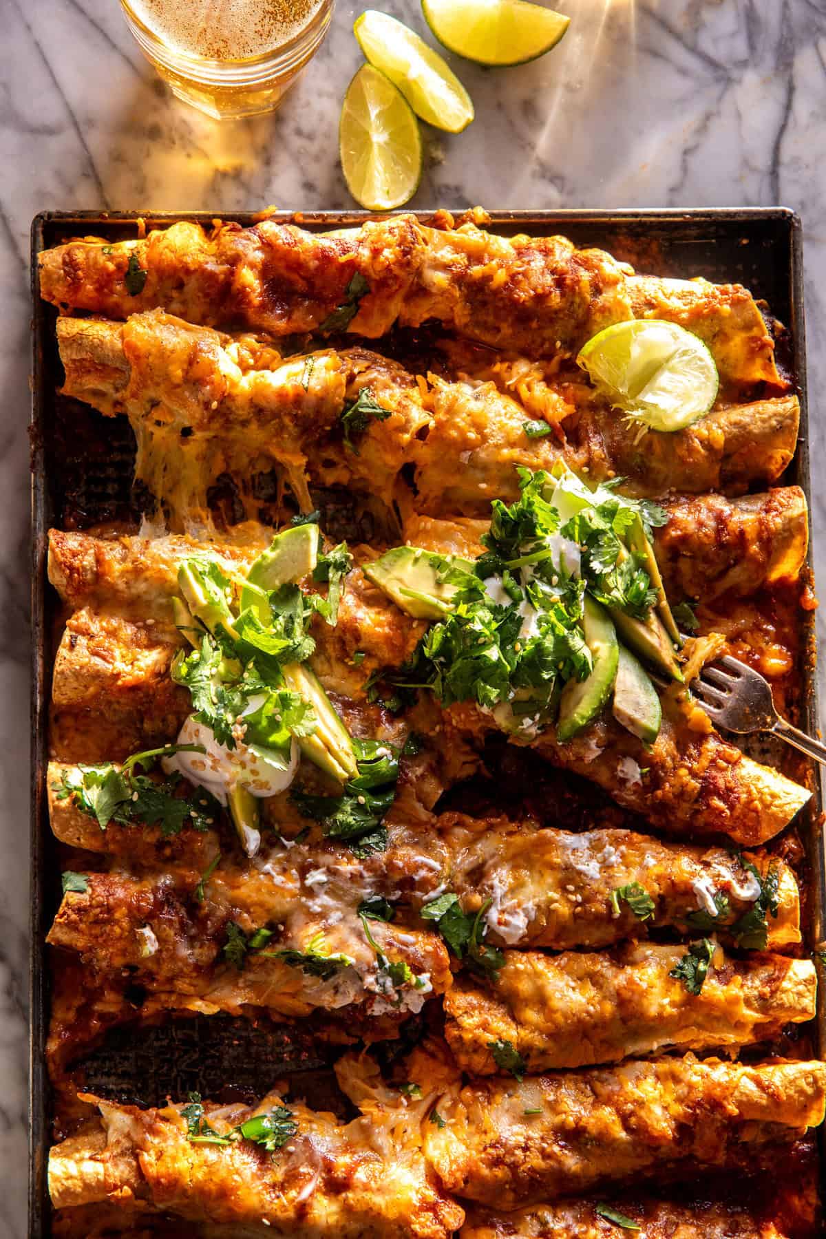 Crispy Black Bean Sweet Potato Enchiladas | halfbakedharvest.com