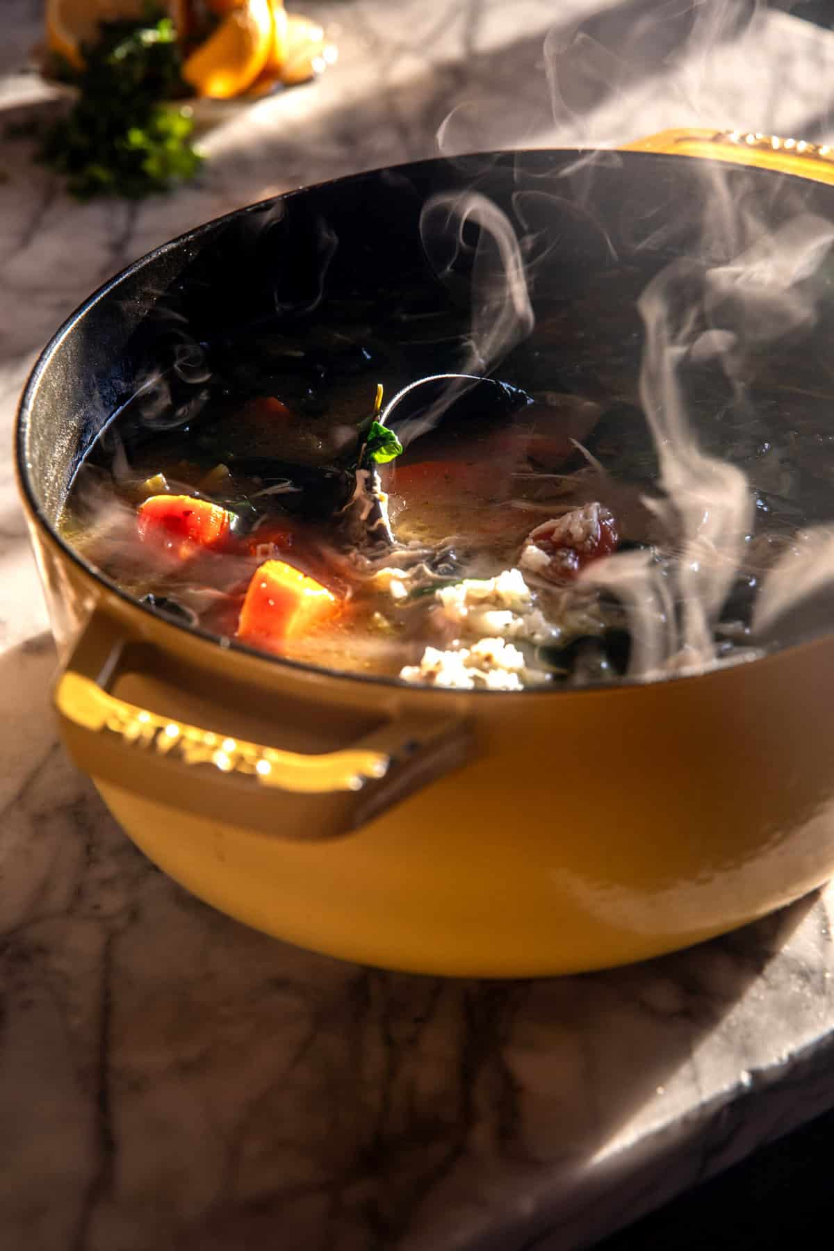 Crockpot Hearty Chicken and Rice Soup | halfbakedharvest.com