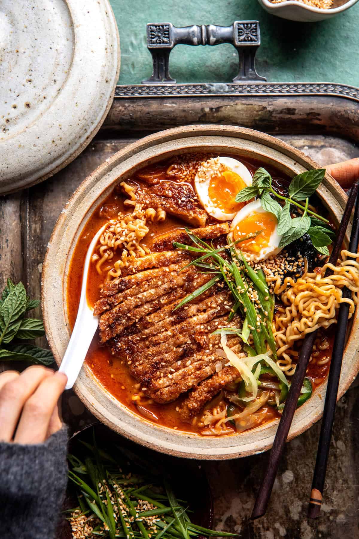 Sesame Peanut Chicken Katsu Ramen | halfbakedharvest.com