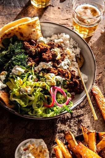25 Minute Tzatziki Gyro Rice Bowls | halfbakedharvest.com