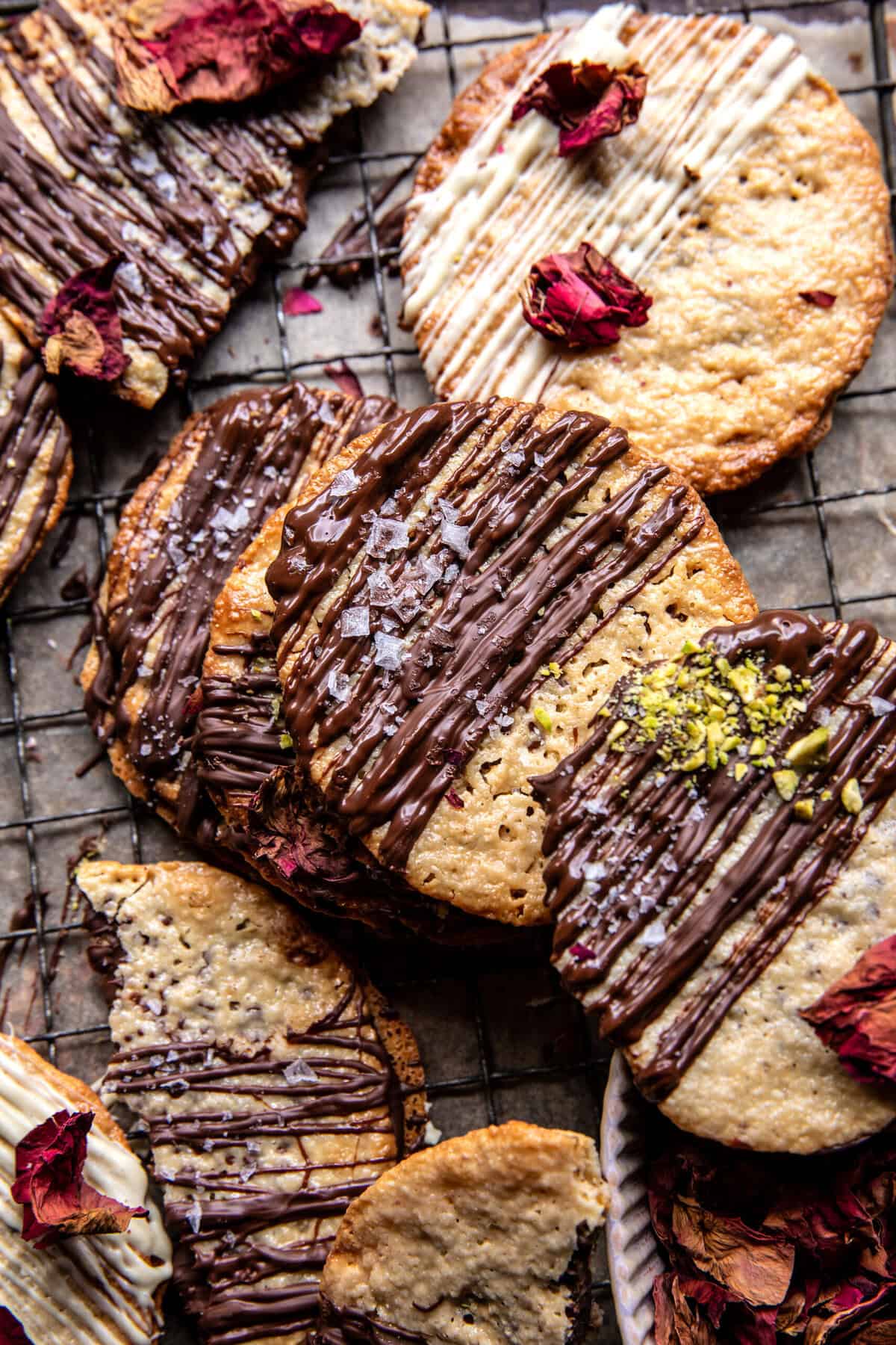 5 Ingredient Salted Chocolate Lace Cookies | halfbakedharvest.com