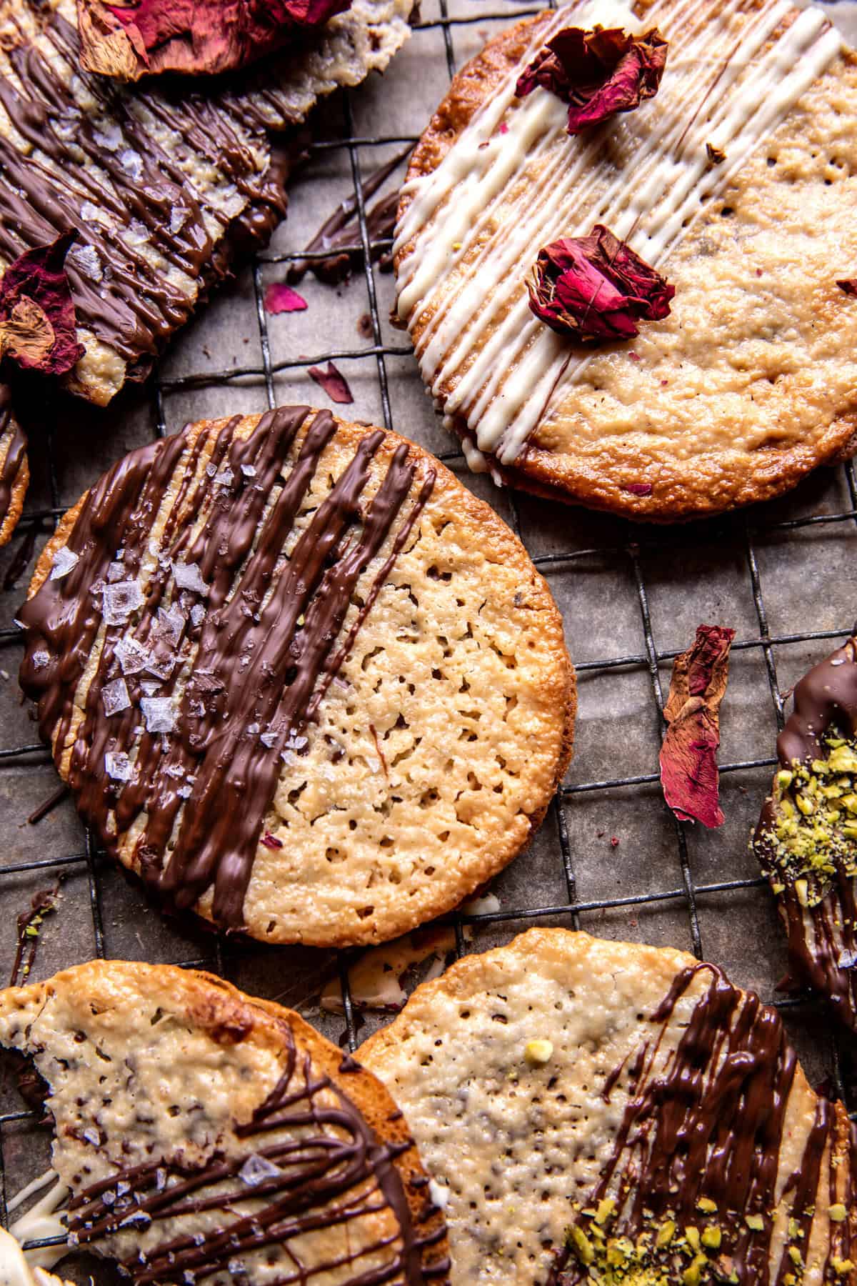 5 Ingredient Salted Chocolate Lace Cookies | halfbakedharvest.com