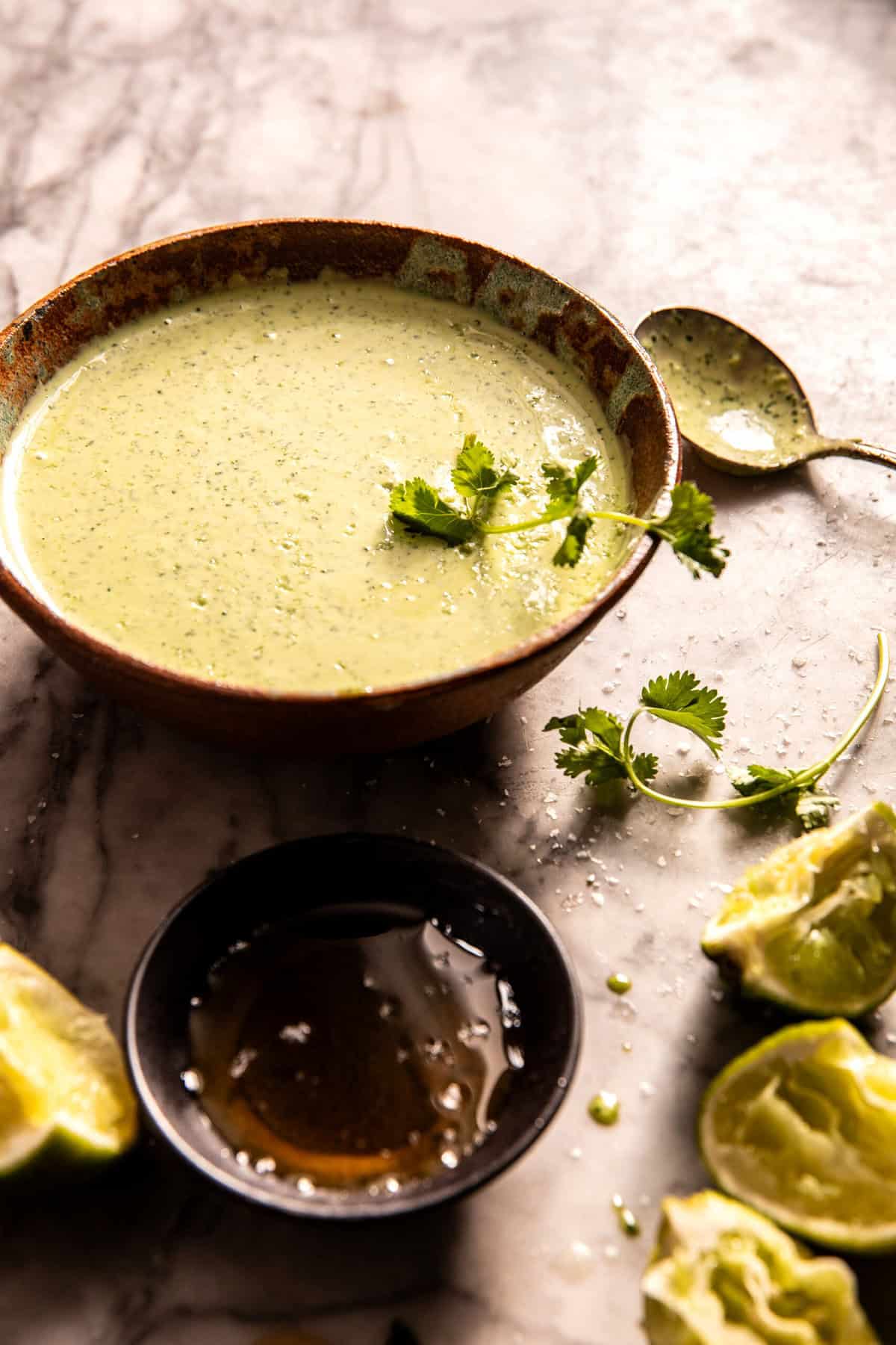 Crockpot Salsa Verde Chicken Tortilla Bowl | halfbakedharvest.com