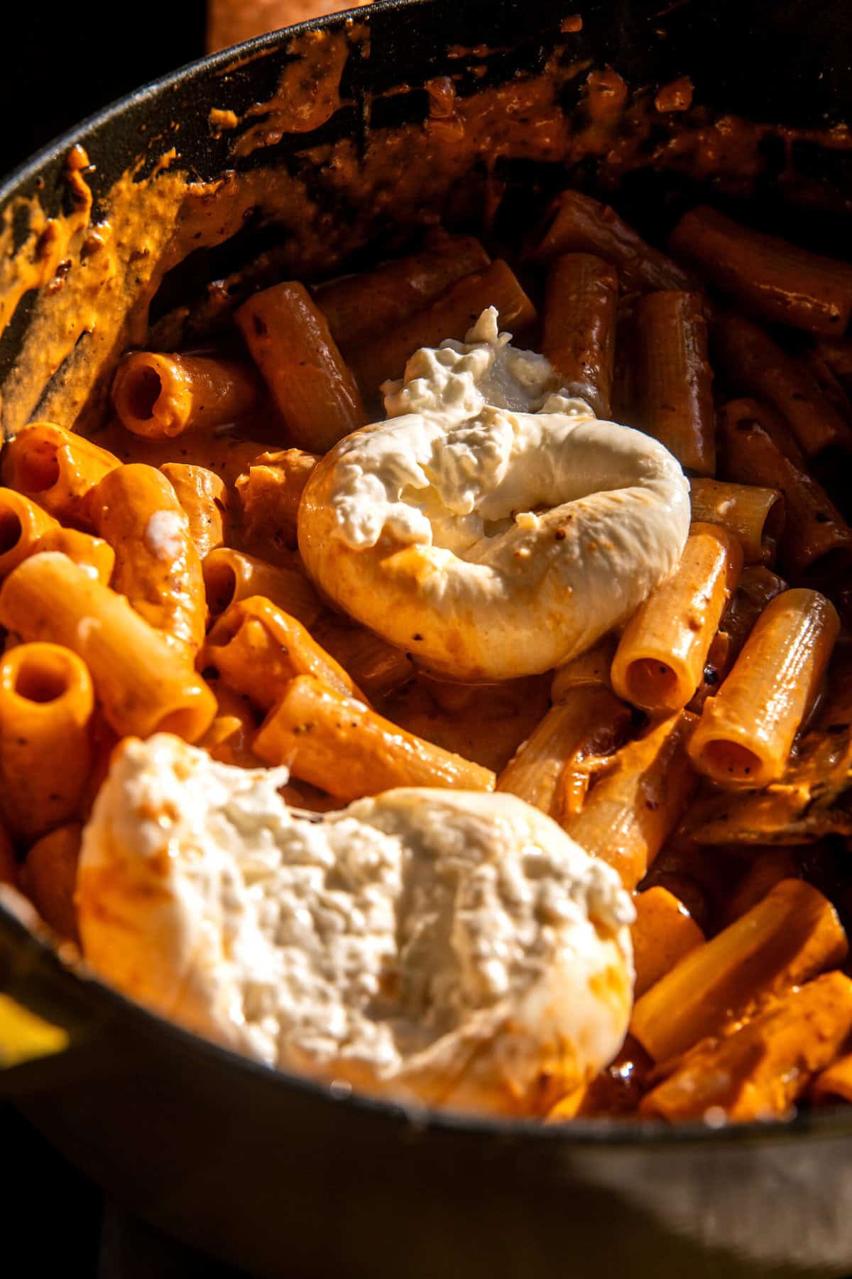 Garlic Butter Pasta alla Vodka with Melty Burrata | halfbakedharvest.com