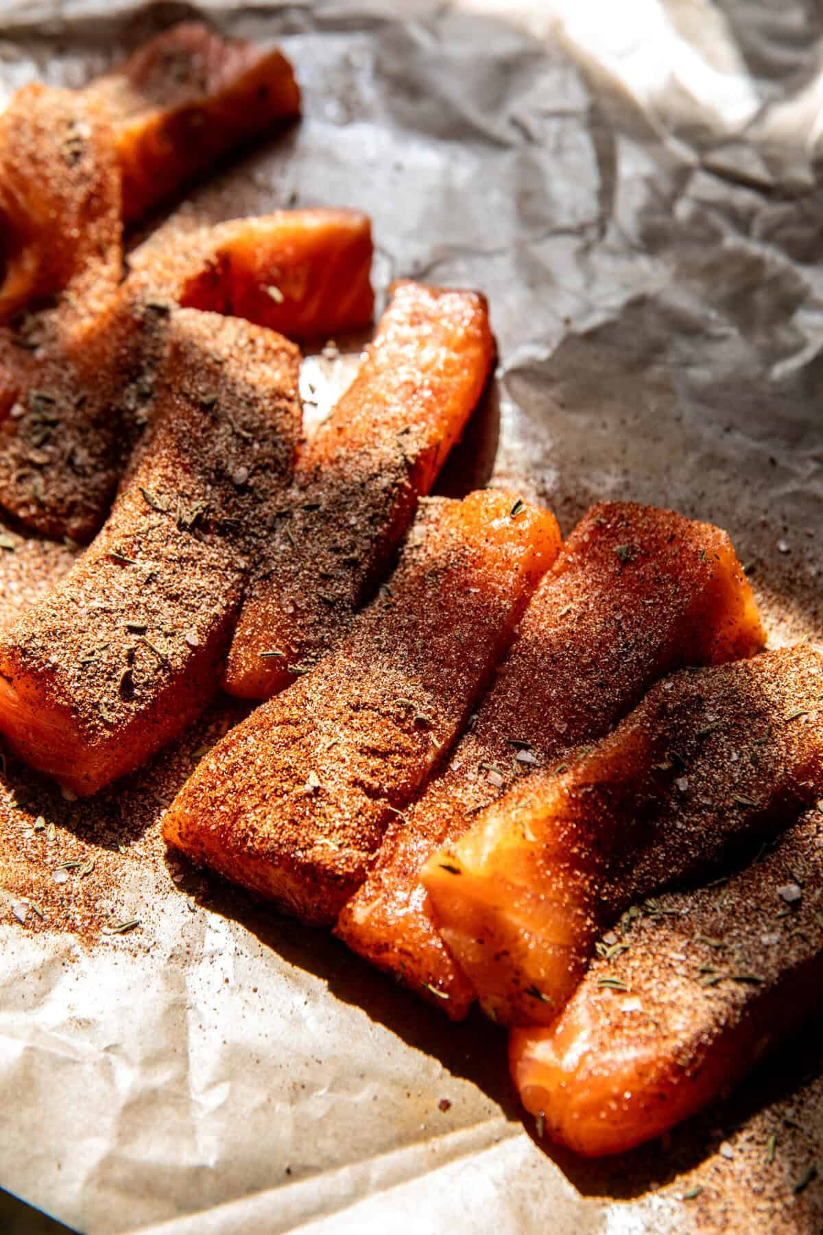 Blackened Salmon Caesar Salad | halfbakedharvest.com