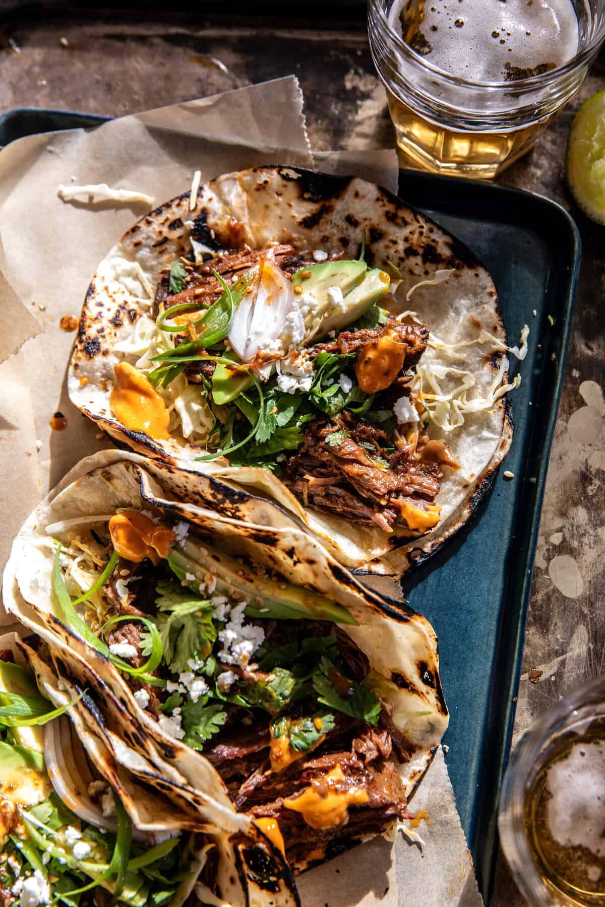 Crockpot Korean Gochujang Pot Roast Tacos | halfbakedharvest.com