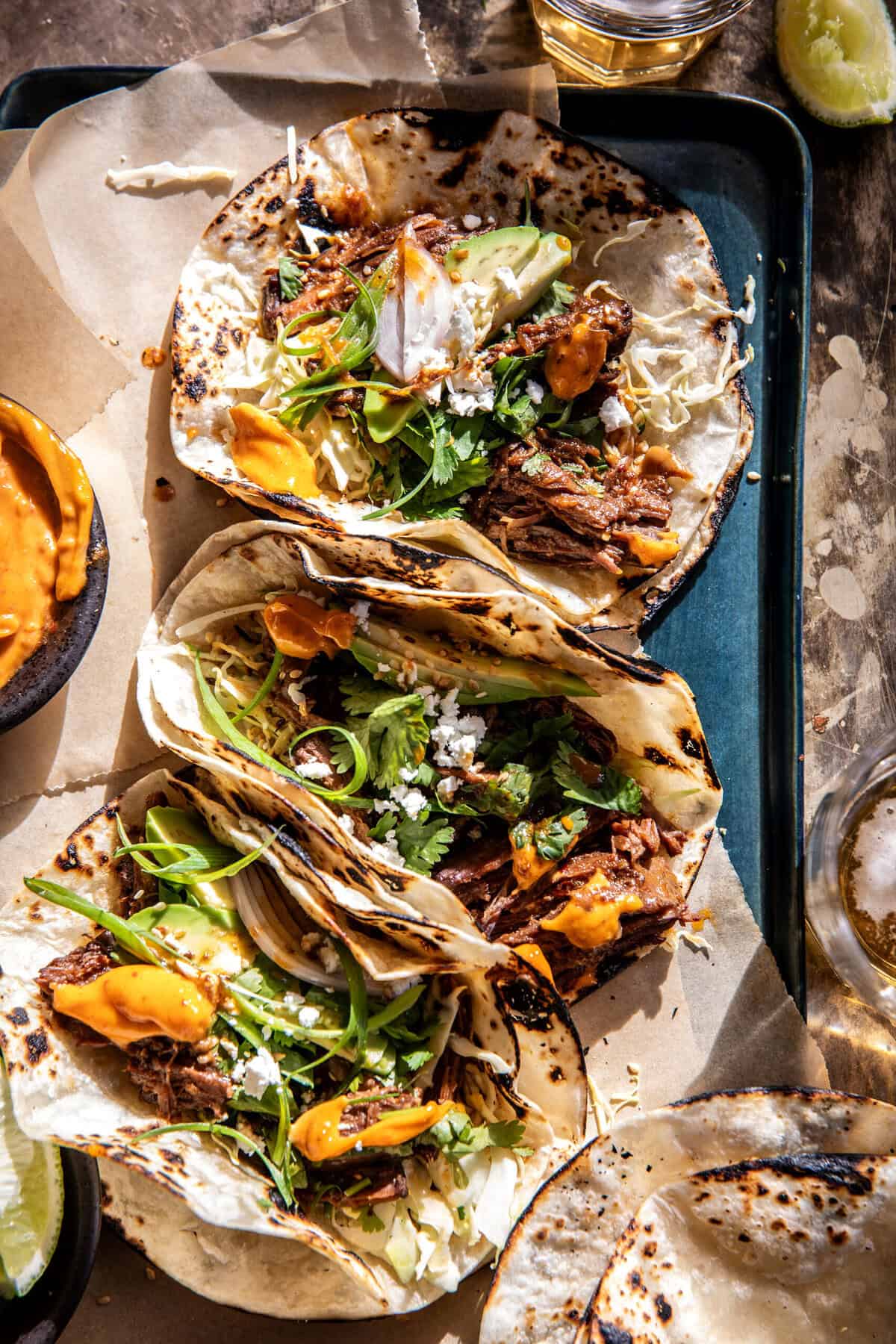 Crockpot Korean Gochujang Pot Roast Tacos | halfbakedharvest.com