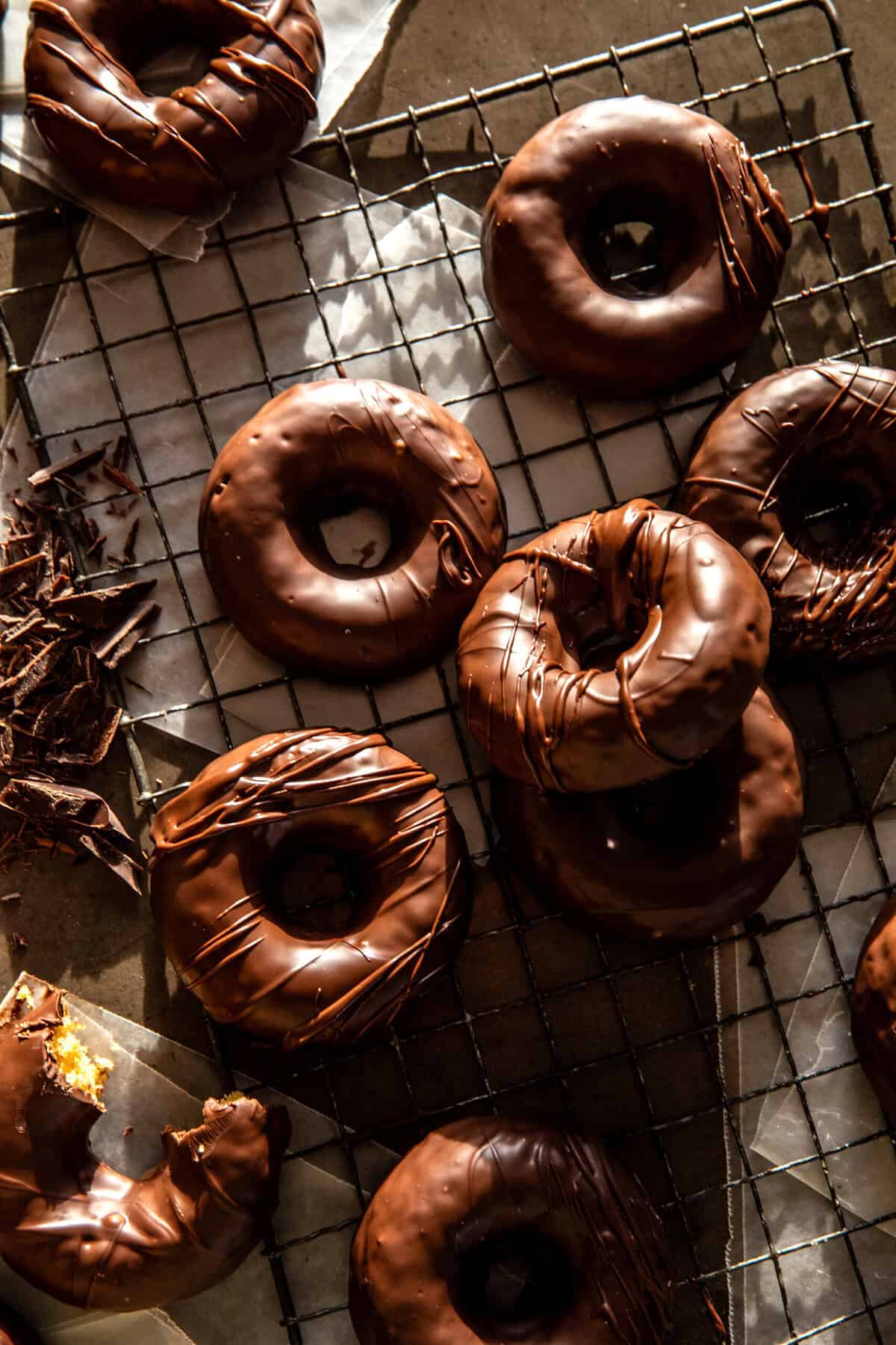 Homemade Baked Frosted Chocolate Donuts | halfbakedharvest.com