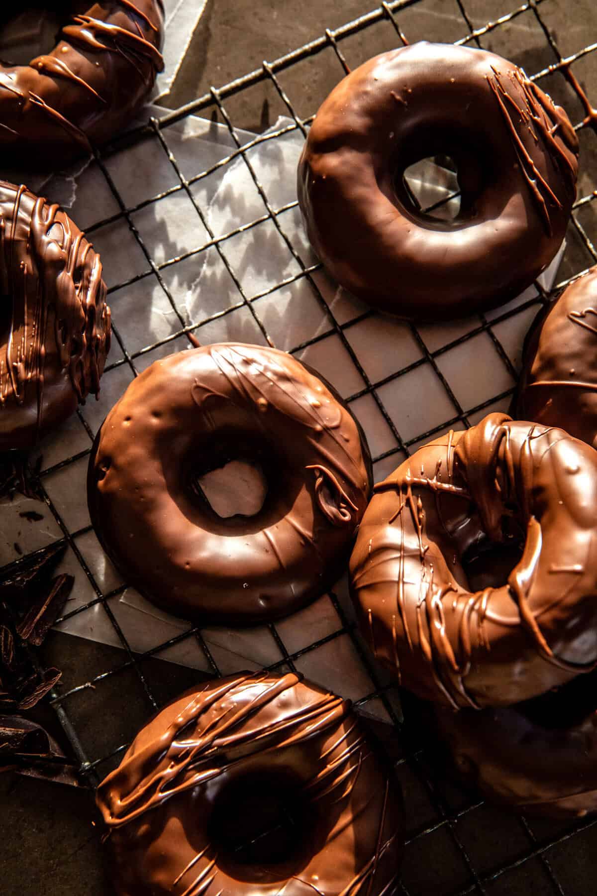 Homemade Baked Frosted Chocolate Donuts | halfbakedharvest.com