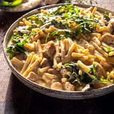 One Pot Chicken Caesar Pesto Pasta | halfbakedharvest.com