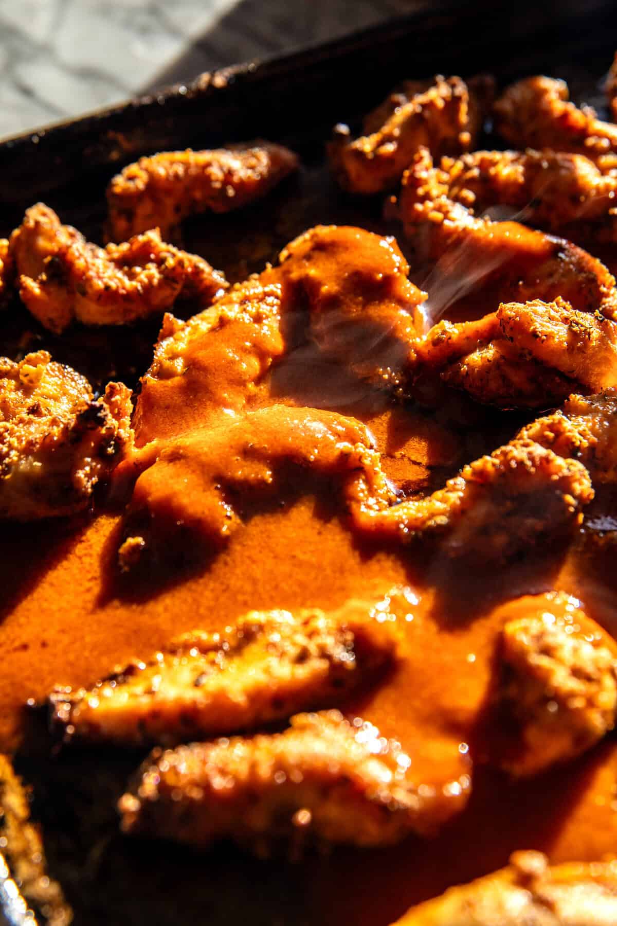 Sheet Pan Buffalo Ranch Chicken | halfbakedharvest.com