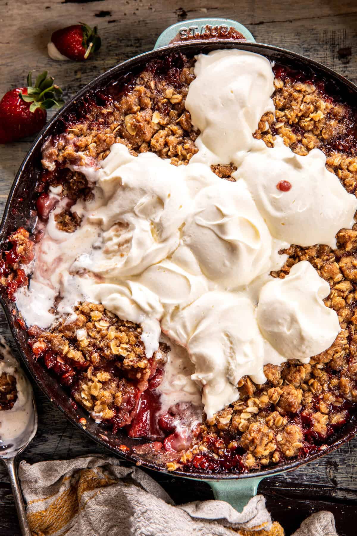 Strawberry Oatmeal Cookie Cobbler | halfbakedharvest.com