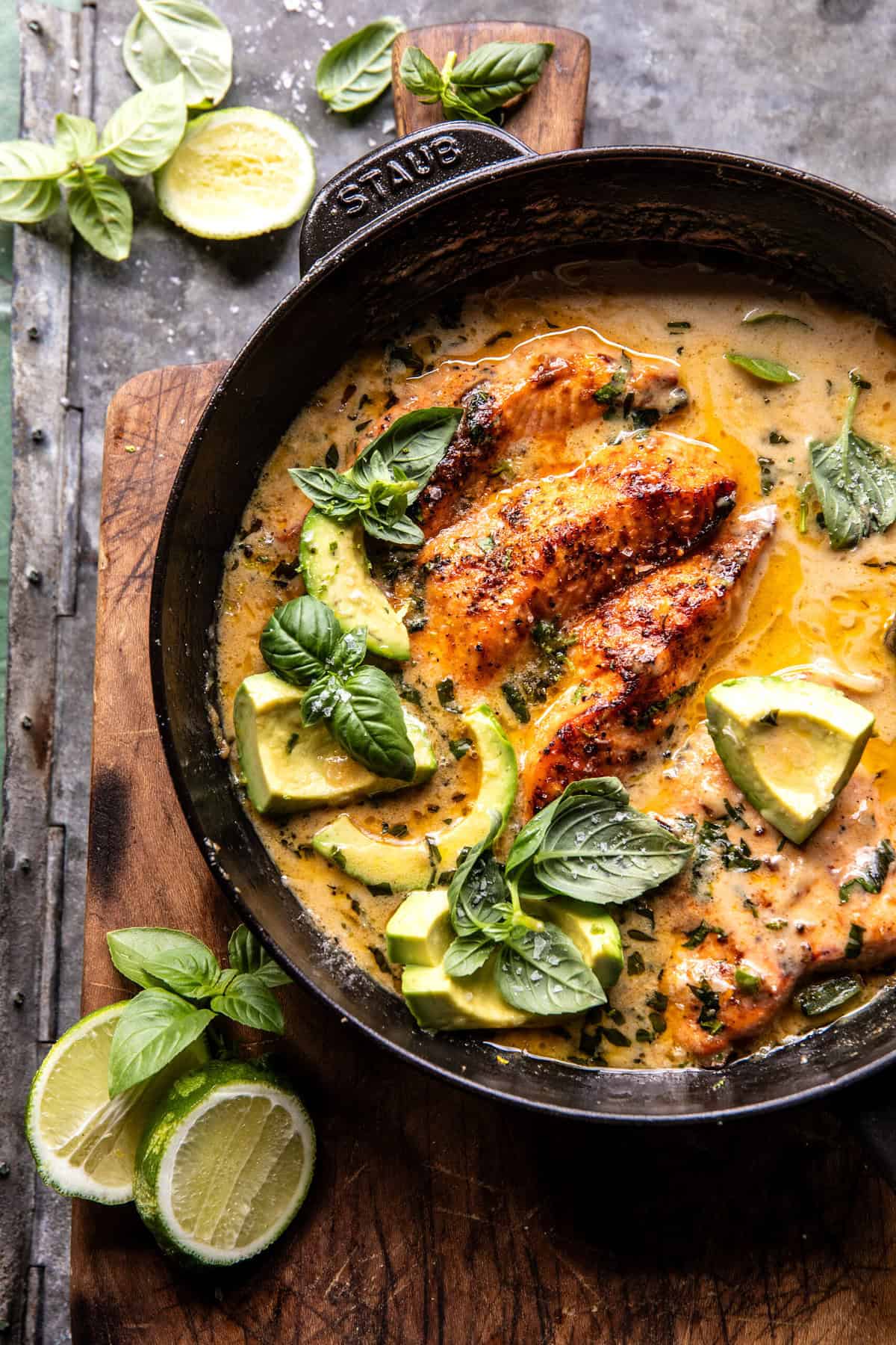 Baked One Pan Garlic Butter Coconut Salmon | halfbakedharvest.com