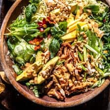 Chili Mango Peanut Chicken Salad | halfbakedharvest.com
