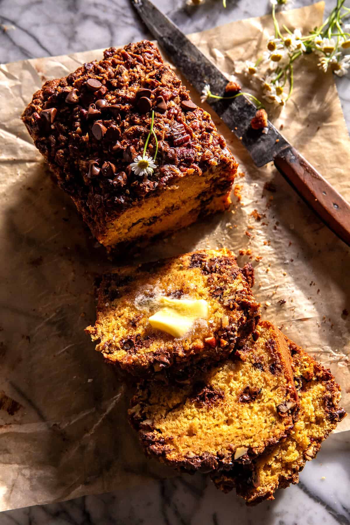 Chocolate Chip Zucchini Pecan Bread | halfbakedharvest.com