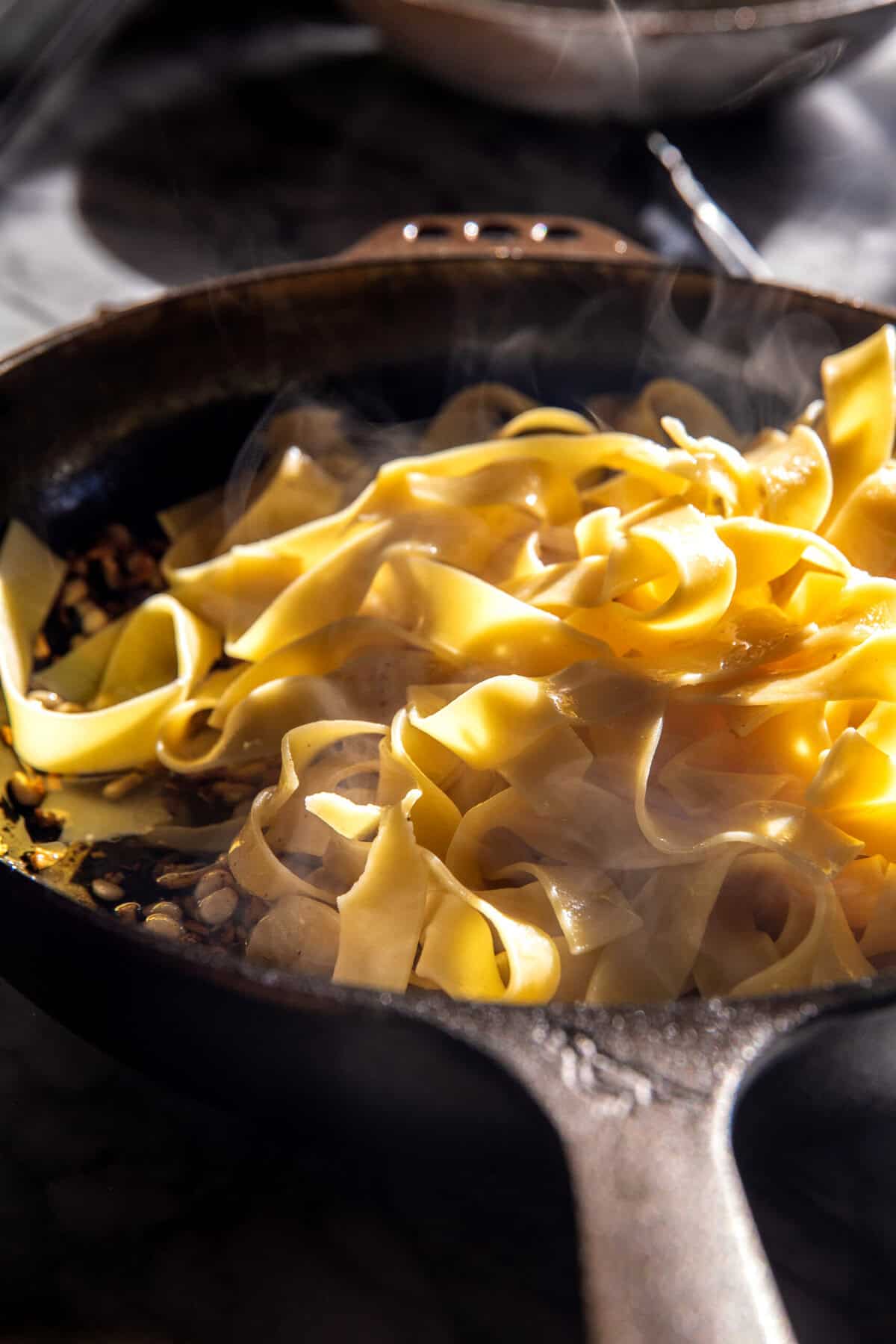 Lemon Basil Cacio e Pepe with Bacon | halfbakedharvest.com