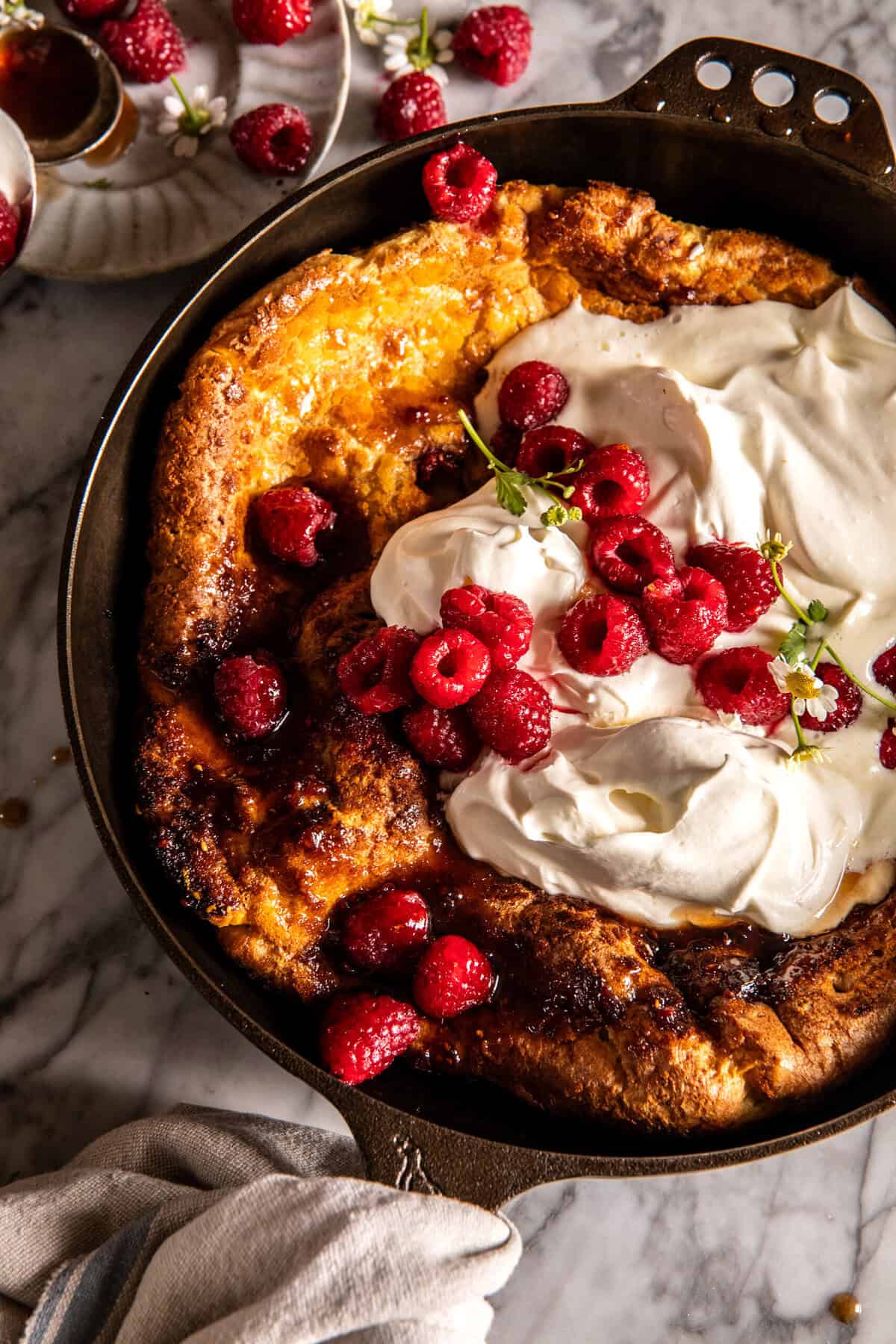 Smashed Raspberry Dutch Baby | halfbakedharvest.com