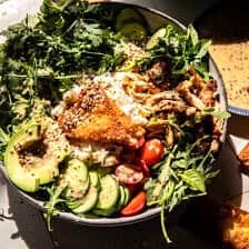 20 Minute Miso Sesame Chicken Bowls | halfbakedharvest.com