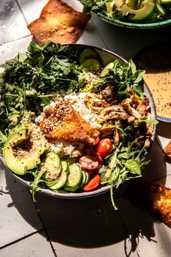 20 Minute Miso Sesame Chicken Bowls | halfbakedharvest.com