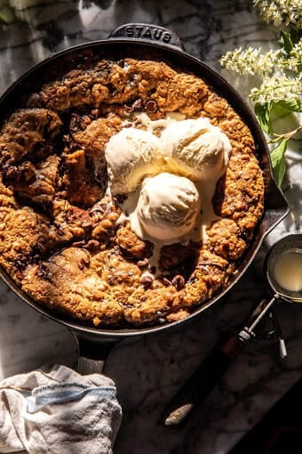 Chocolate Chunk Coconut Pecan Skillet Cookie | halfbakedharvest.com