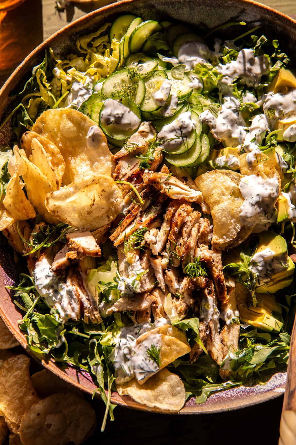 Dill Pickle Salt and Vinegar Chicken Salad - halfbakedharvest.com