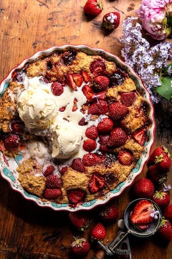 Easy Strawberry Spoon Cake | halfbakedharvest.com