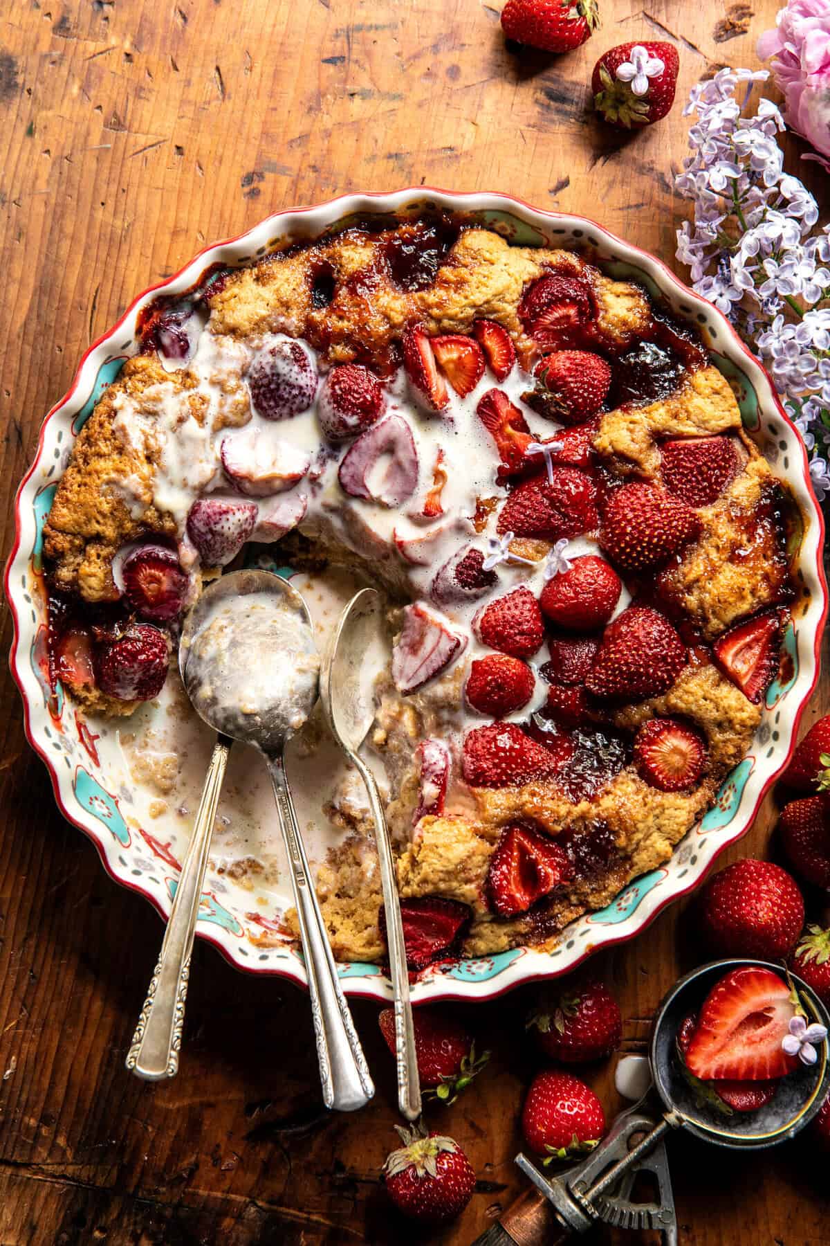 Easy Strawberry Spoon Cake | halfbakedharvest.com