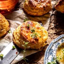 Jalapeno Honey Butter Cheddar Corn Biscuits | halfbakedharvest.com