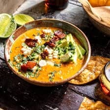 Chipotle Queso Chicken Corn Chowder | halfbakedharvest.com