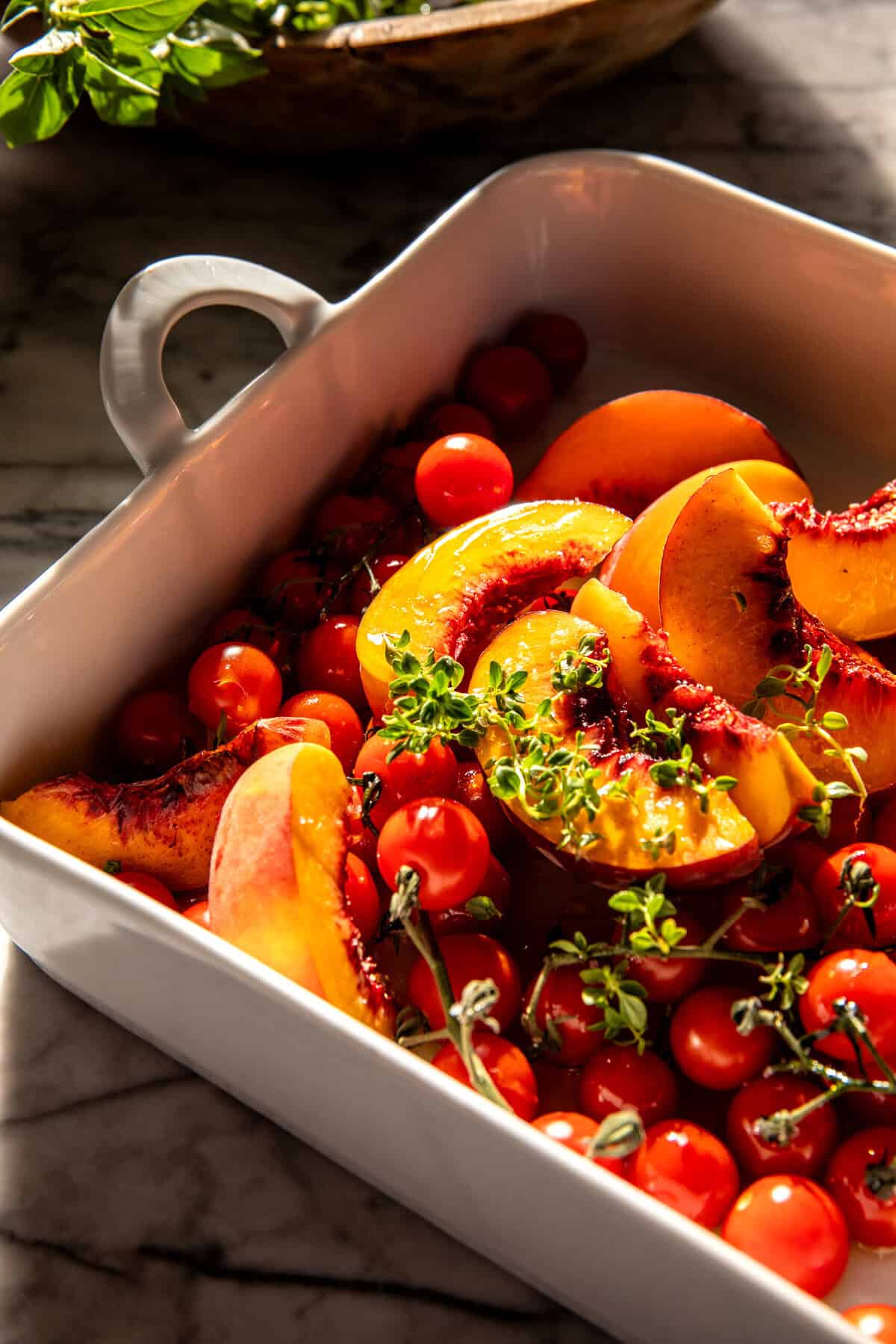 Tomato Peach Caprese | halfbakedharvest.com