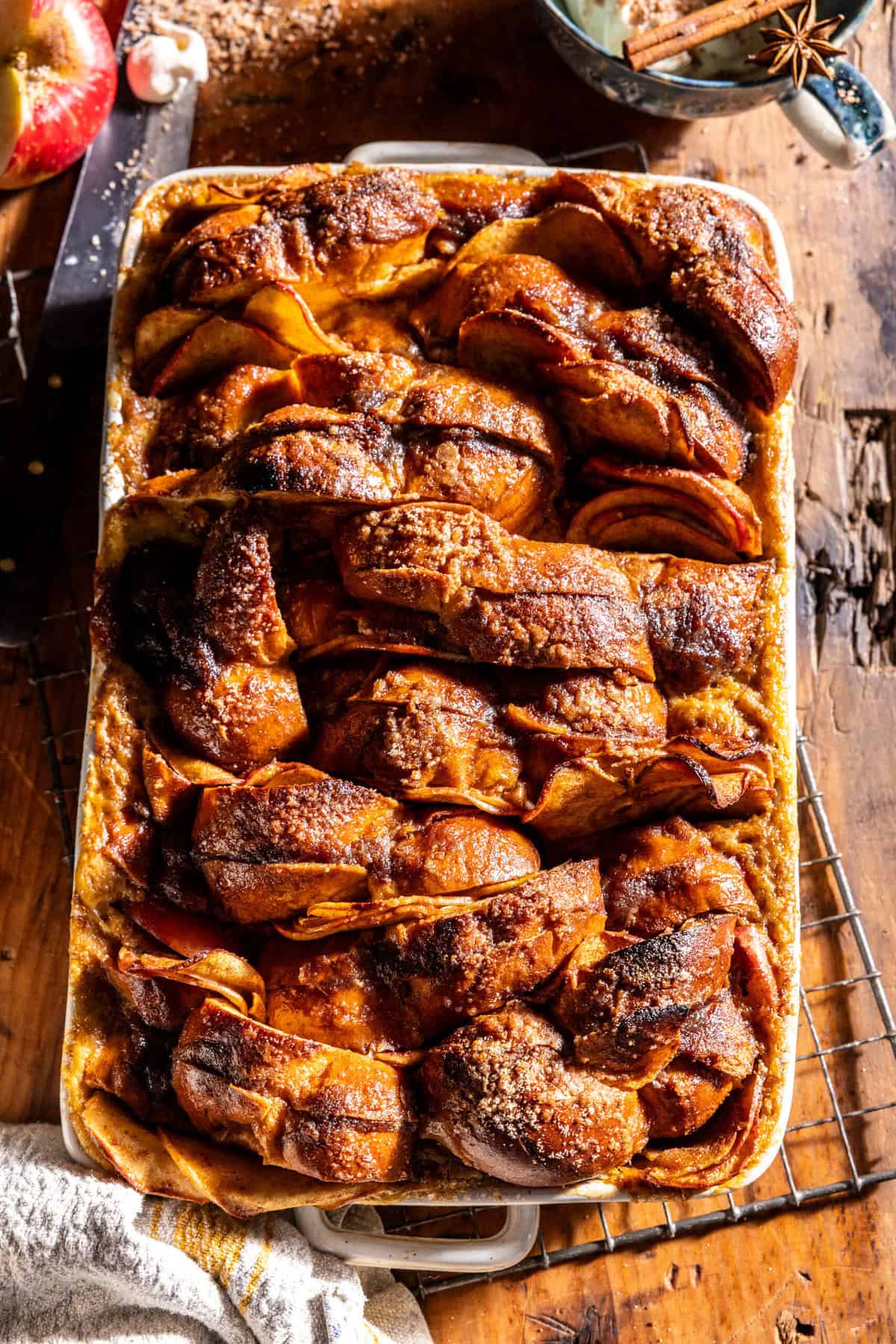 Baked Cinnamon Apple Butter French Toast | halfbakedharvest.com