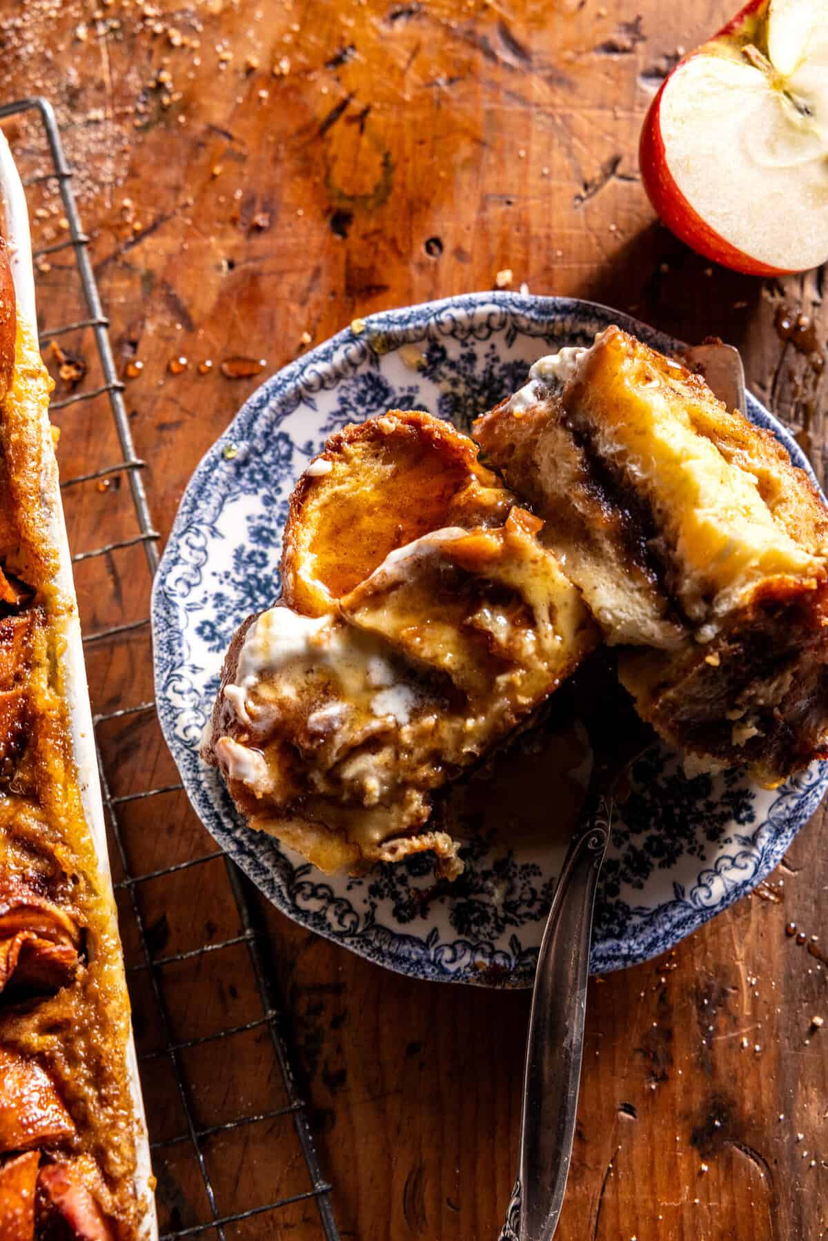 Baked Cinnamon Apple Butter French Toast | halfbakedharvest.com