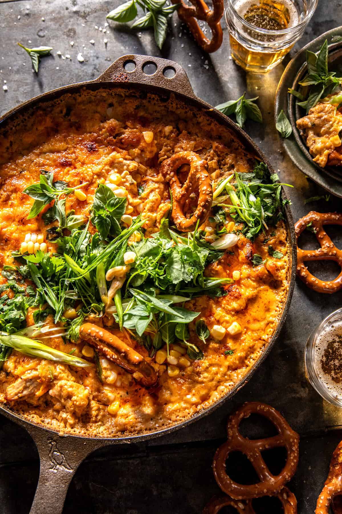 Buffalo Chicken Corn Dip | halfbakedharvest.com