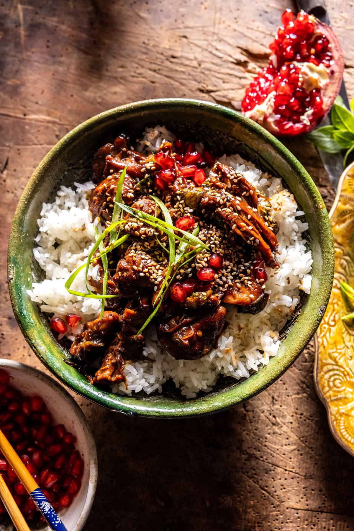 Crockpot Sticky Sesame Ginger Chicken | halfbakedharvest.com