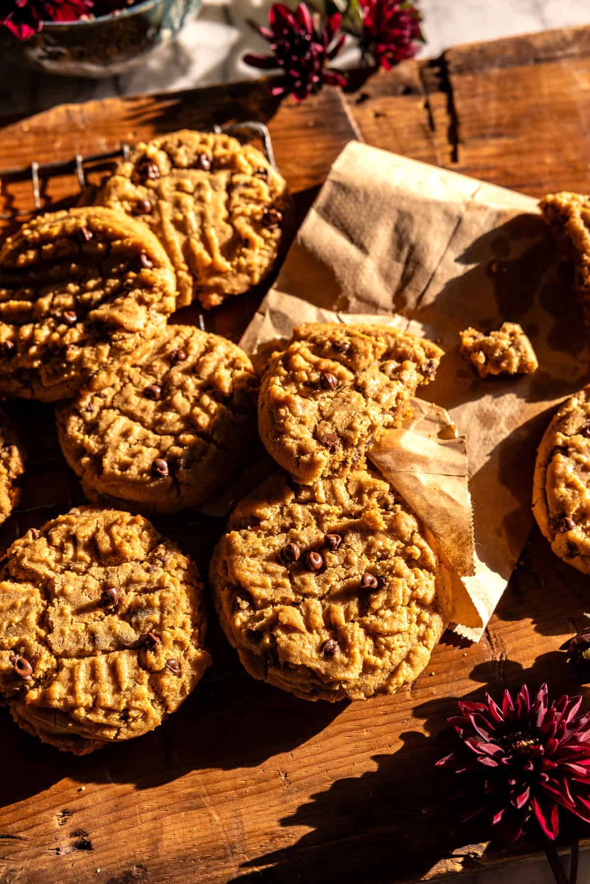 Lunch Lady Peanut Butter Chip Cookies | halfbakedharvest.com