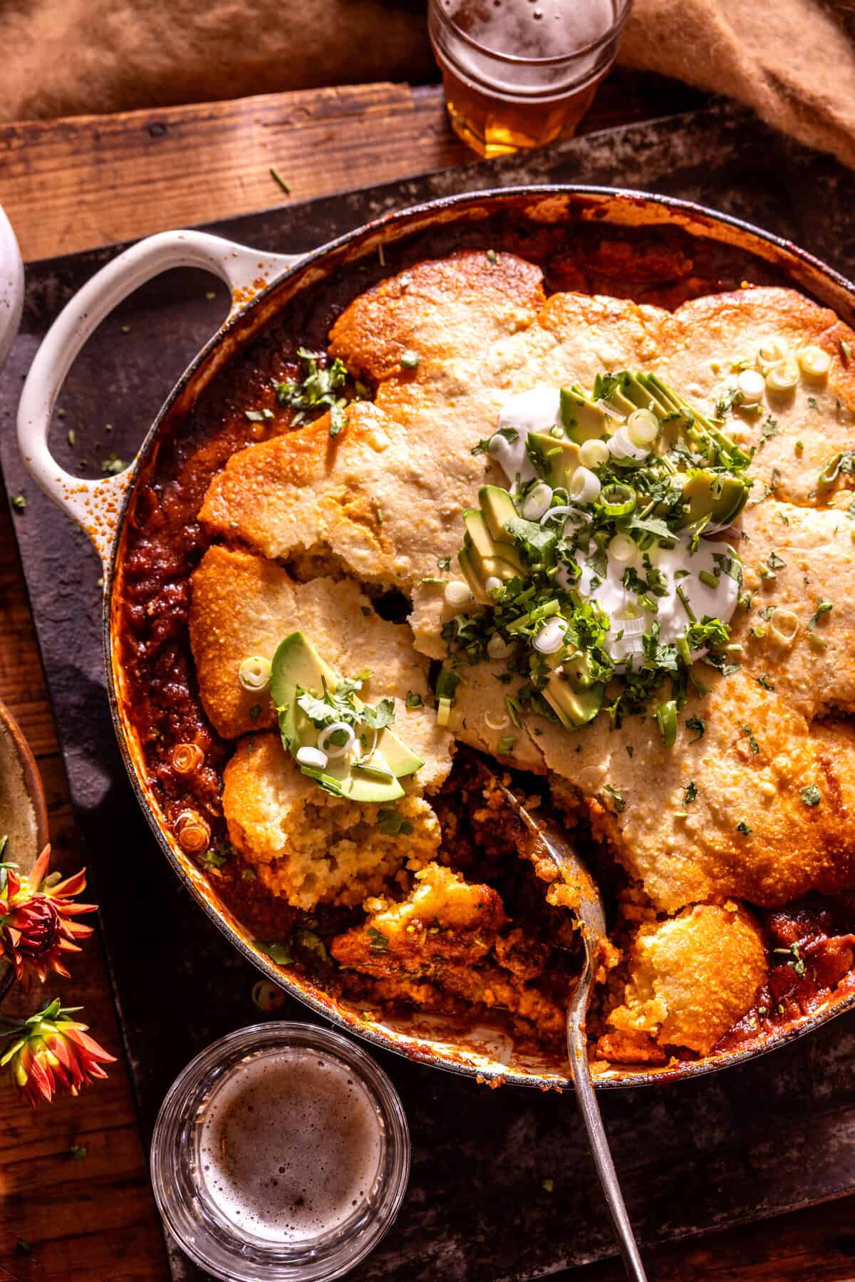 Chili Cornbread Casserole | halfbakedharvest.com