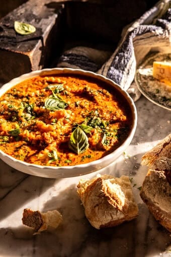 One Pot Creamy Italian Lasagna Soup | halfbakedharvest.com